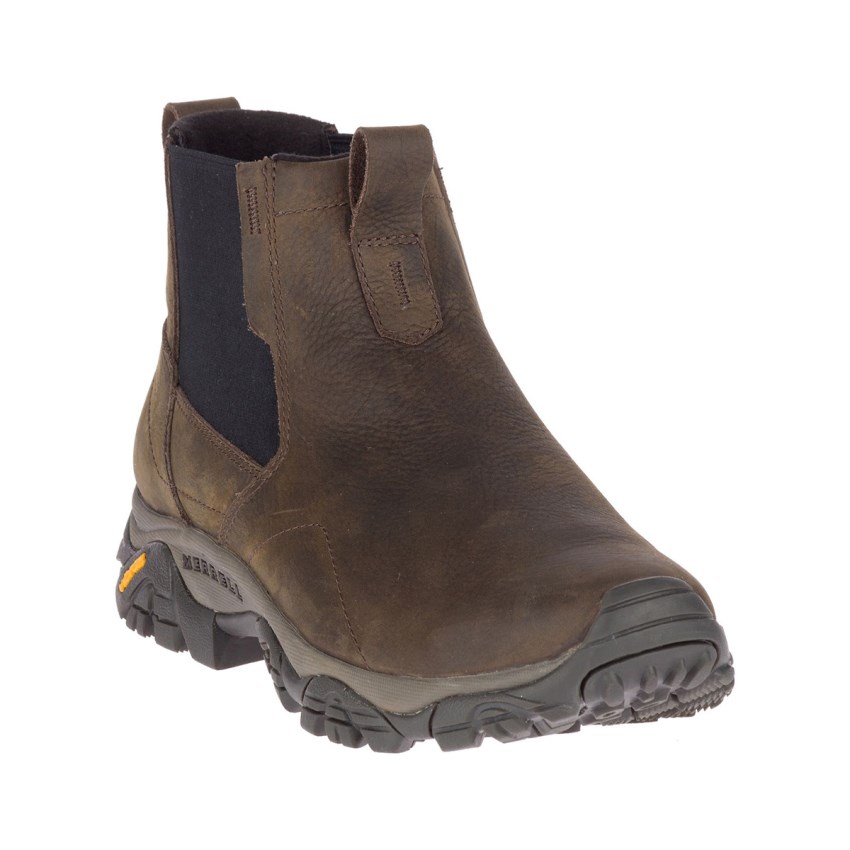 Bottes Merrell Moab Adventure Chelsea Polar Waterproof Marron Foncé Homme | Q.W.VNNJ